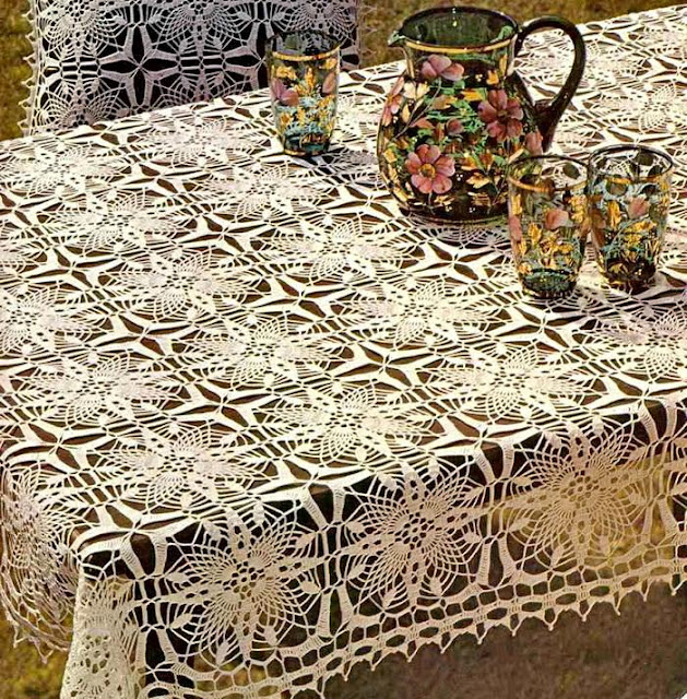 crochet Tablecloth rectangular / square