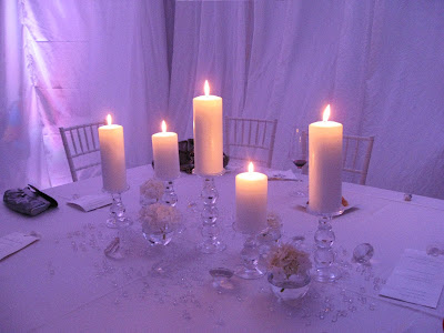 The tent was completely draped in gorgeous white fabric and then she used 