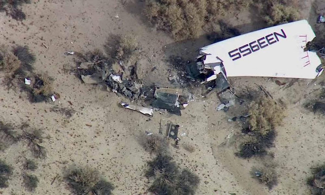 Virgin Galactic SpaceShipTwo Crashed Scene