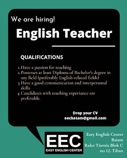 Lowongan Kerja Guru Bahasa Inggris (Easy English Center)