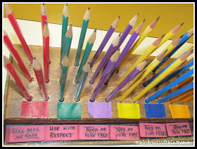 photo of: Art Room Pencils (via Art Room RoundUP from RainbowsWithinReach) 