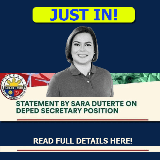 OFFICIAL STATEMENT BY SARA DUTERTE ON DEPED SECRETARY POSITION | MAY 12, 2022
