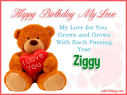Ziggy Happy Birthday My Love