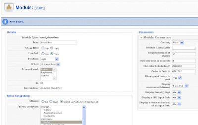 Membuat Shoutbox pada Joomla