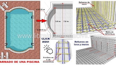 Construccion de una piscina: Planos y detalles del armado