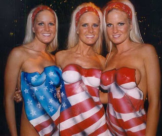 American Flag Body Art and Painting pictures