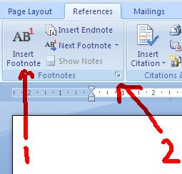 Cara Membuat catatan kaki (footnote) pada ms word 