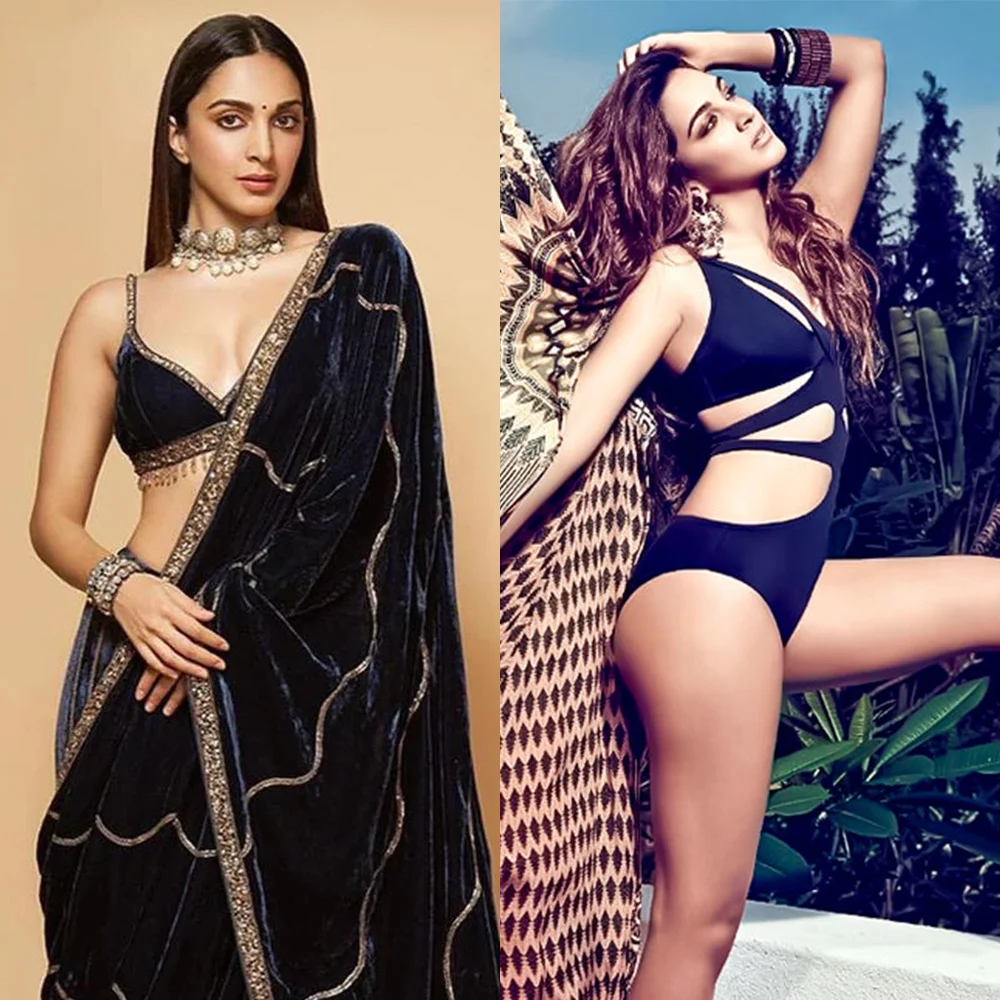 Kiara Advani saree vs bikini hot indian actress