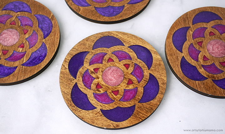 Resin Inlay Floral Coasters