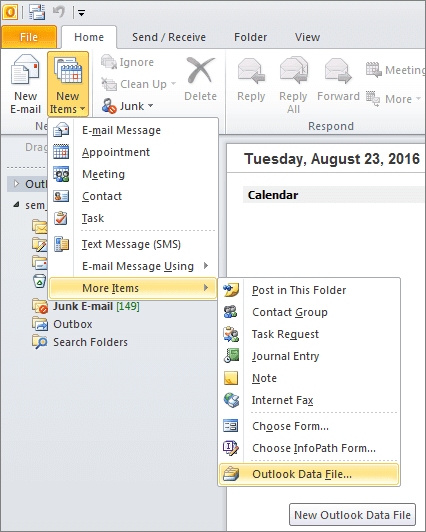 Outlook PST Merge