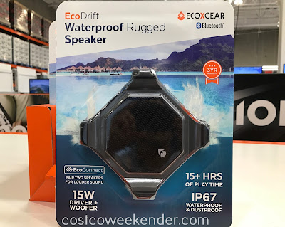 Take your music just about anywhere with the EcoXGear EcoDrift Waterproof Rugged Speaker