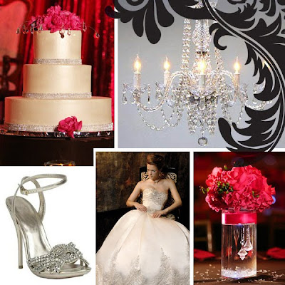 Damask Wedding Favors on Rachel Jasper Design  Black   Fuchsia Damask Wedding Inspiration