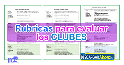 Rubricas para evaluar los clubes