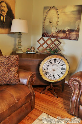  repurposed clock into table