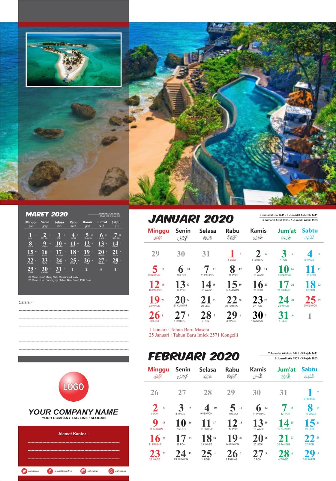  Desain  Kalender  Dinding 2021 dengan  CorelDRAW  TUTORiduan com