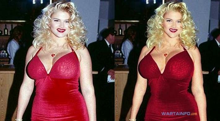 Foto Hot Belahan dada Montok Anna Nicole Smith Selebritis dengan Implan Payudara Termahal