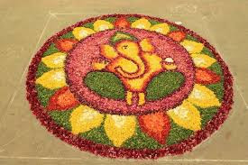 Ganesh Flower Rangoli