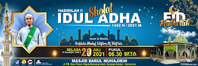 Banner Spanduk Sholat Eid PSD