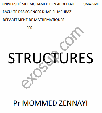 cours smia s1 algèbre 2 structures FSDM