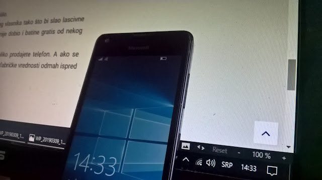 Microsoft Nokia Lumia 550 with windows 10 mobile