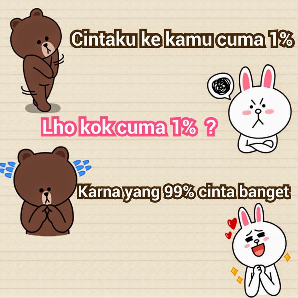 Dp BBM Komik Line Brown Cony Bahagia Galau Lucu Ngawi Cyber