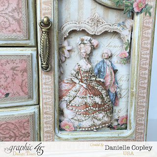 Altered Art Graphic 45 Gilded Lily Jewelry Box Armoire by Scrapbook Maven thrift store find for a princess