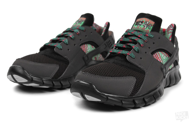 nike huarache free 2012 black history month midnight fog black black ...