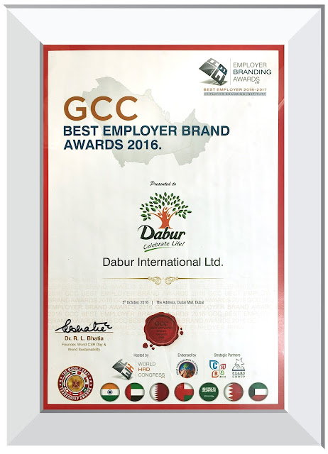 Dabur International wins ‘The Best Employer Award’ at the GCC Best Employer Brand Awards 2016