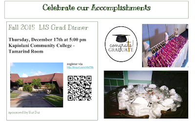 Fall 2015 LIS Grad Dinner flyer