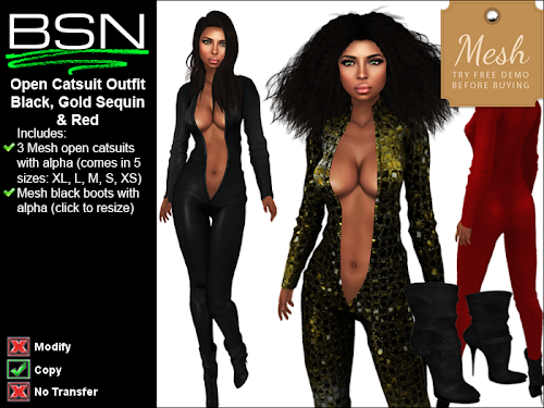 BSN Open Catsuit Outfit