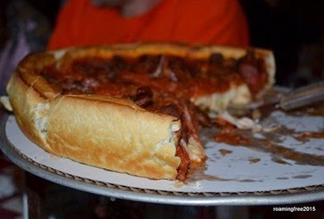 Chicago pizza for dinner!