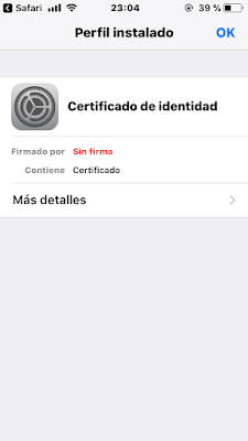 Certificado Digital Iphone