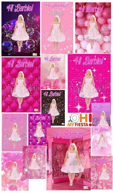 Barbie the Movie: DIY Hi Barbie! Sparkling Moments with 15 Fantasy Spots and Sparkles for you to Include your own Pics! Free Download.