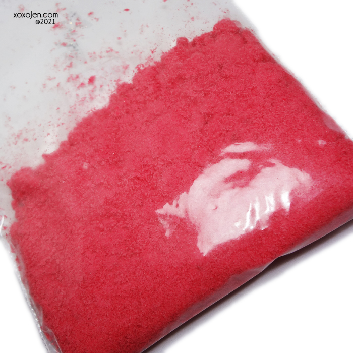 xoxoJen's swatch of Alter Ego 7 Cherries Rose Up bubbling bath crumbs