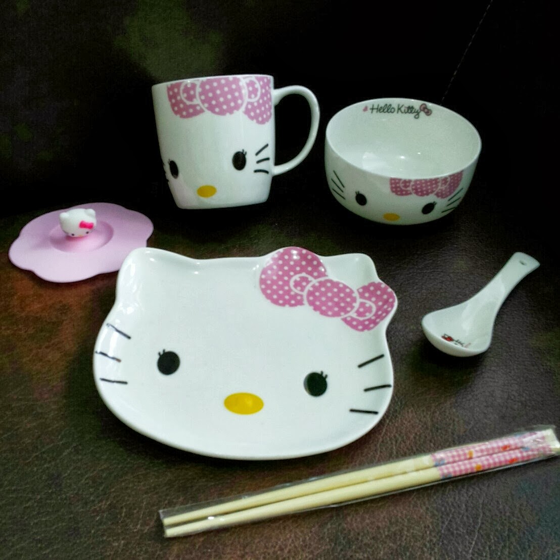 Jual Alat Makan Keramik  Hello  Kitty  Grosir Ecer Murah 