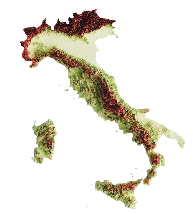 Italy Relief Map