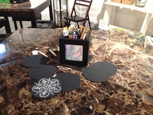 Black zendala table