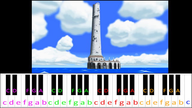 Tower of the Gods (The Legend of Zelda: The Wind Waker) Piano / Keyboard Easy Letter Notes for Beginners