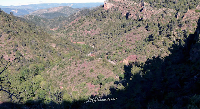 Vista del desvío de los restos de la construcción durante el ascenso al Camino de Ibola