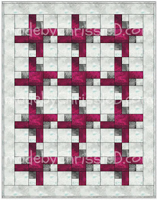 Trapped Square Quilt Pattern from www.madebyChrissieD.com