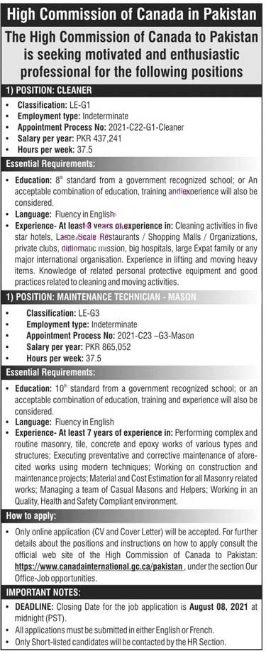 High-Commission-of-Canada-in-Pakistan-Jobs-2021