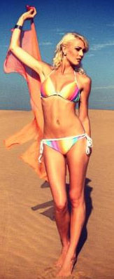 Miss Sweden Sanna Jinnedal during the Miss World 2012 Beach Fashion contest