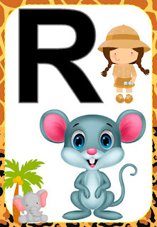 Alfabeto com Imagem do tema Safari para baixar