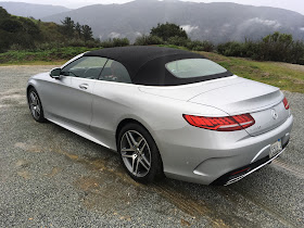 Rear 3/4 view of 2018 Mercedes-Benz S560 Cabriolet