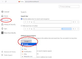 Setting Search Engine in Firefox