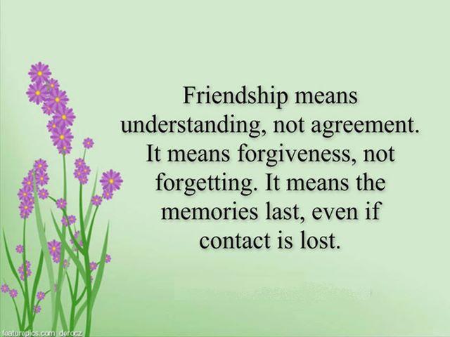 "QUOTES BOUQUET: Friendship Means Understanding, Not Agreement