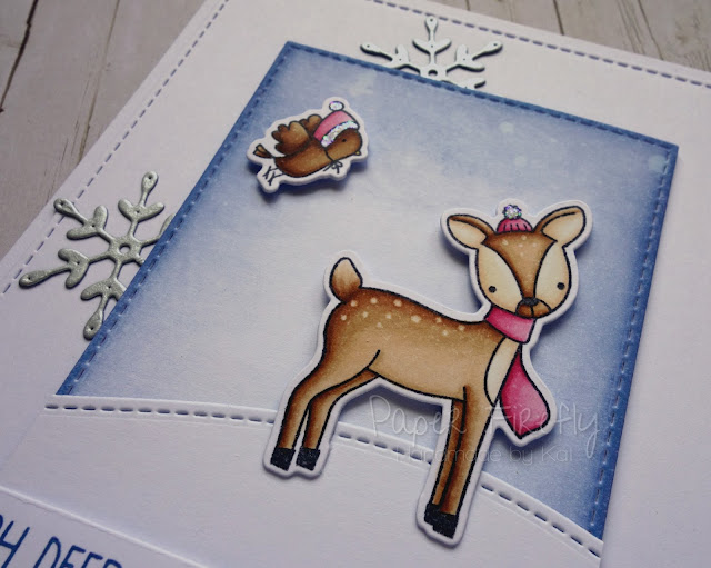 CAS Christmas card using Dashing Deer by MFT