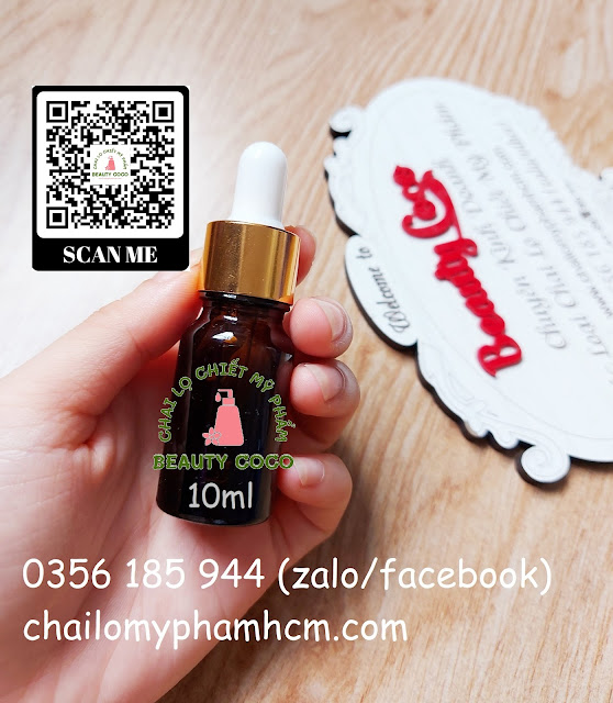 Chai thủy tinh bóp giọt 10ml đựng tinh dầu