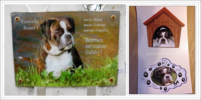 Acrylglasbild-Boxer-Warnschild und Aufleber von personello