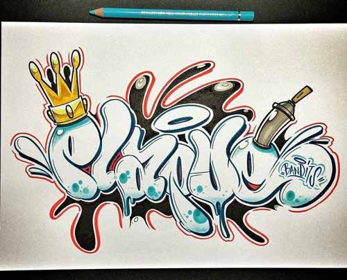 30  Gambar Tulisan Graffiti Keren Di Kertas - GRAFIS - MEDIA